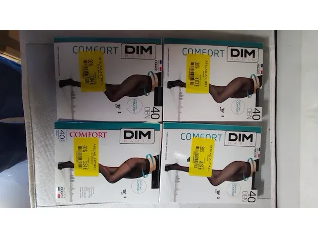 Dim basic comfort 40 den ceinture comfort maat 3 black 4 paar - afbeelding 1 van  3