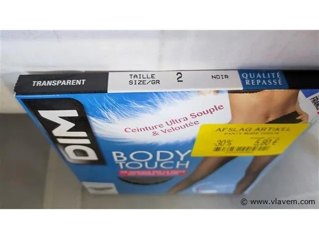 Dim body touch transparent 20d/maat 2 zwart 1 paar - afbeelding 2 van  2