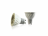 Dimbare gu10 led spot – rond – wit (100x) - afbeelding 2 van  5