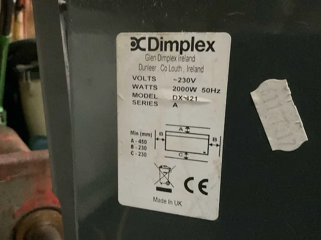 Dimplex dx 421 elektrische verwarming (5x) - afbeelding 3 van  3