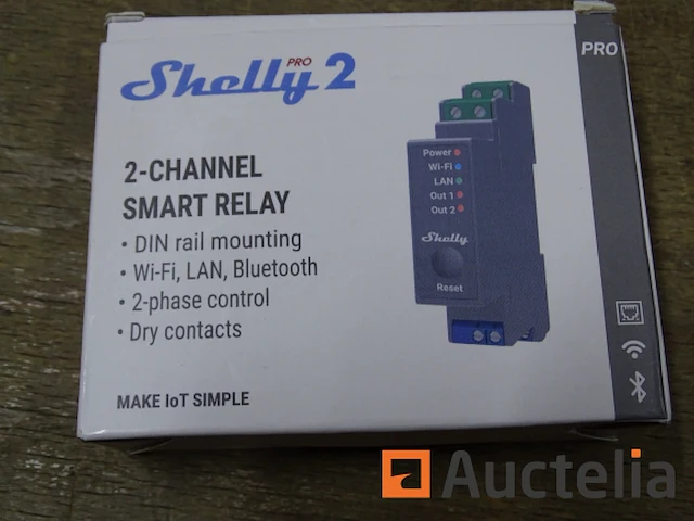 Din 2 shelly pro 2 railrelais stekker - afbeelding 2 van  2