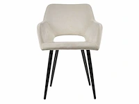 Dining chair off white velvet - afbeelding 2 van  4