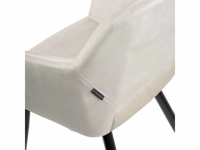 Dining chair off white velvet - afbeelding 3 van  4