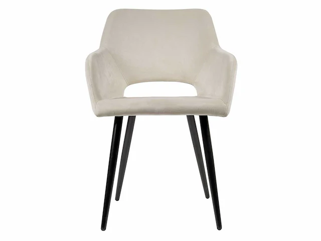 Dining chair off white velvet - afbeelding 2 van  4