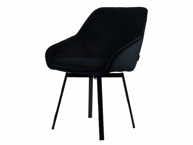 Dining chair zwart velvet (6x) - afbeelding 1 van  5