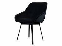 Dining chair zwart velvet (6x) - afbeelding 1 van  5