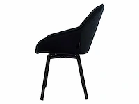 Dining chair zwart velvet (6x) - afbeelding 4 van  5