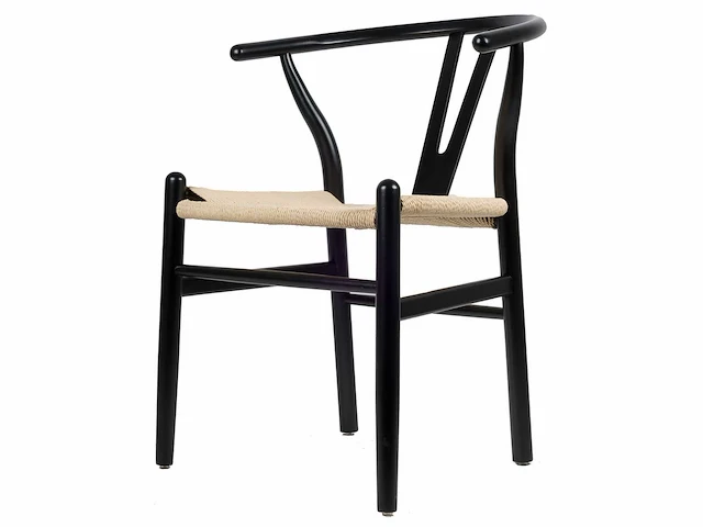 Dining chairs zwart hout (6x) - afbeelding 1 van  3