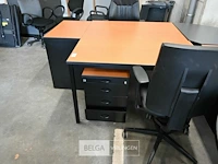 Directiebureel - l-vormig - inclusief 2 bureelstoelen, 1 dossierkast en 1 ladekast - afbeelding 3 van  5