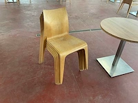 Disign - hout - restaurant chairs (4x) - afbeelding 1 van  4