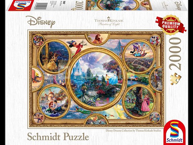 Disney dreams collection gouden 2000 stukjes schmidt puzzel - afbeelding 2 van  2
