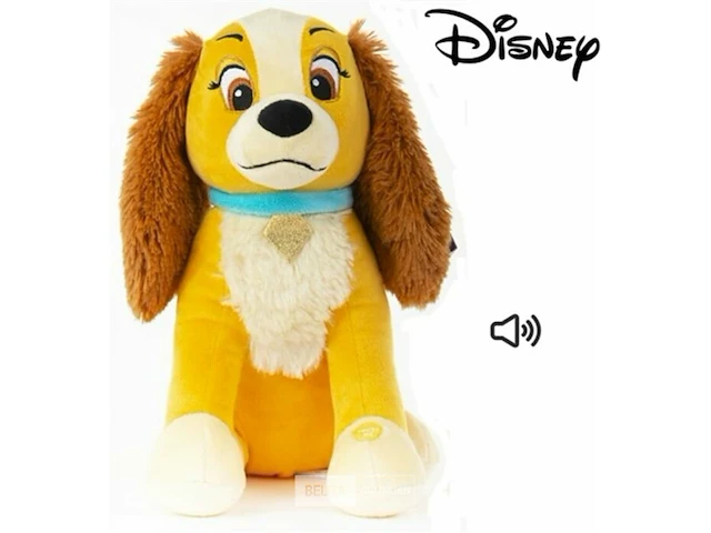 Disney lady knuffel 25 cm met leuke geluiden en muziek - afbeelding 1 van  2