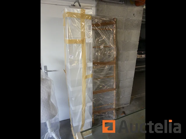 Display met 6 niveaus en 1 bamboeladder - afbeelding 1 van  7