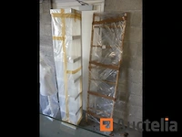 Display met 6 niveaus en 1 bamboeladder - afbeelding 2 van  7