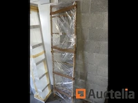 Display met 6 niveaus en 1 bamboeladder - afbeelding 3 van  7