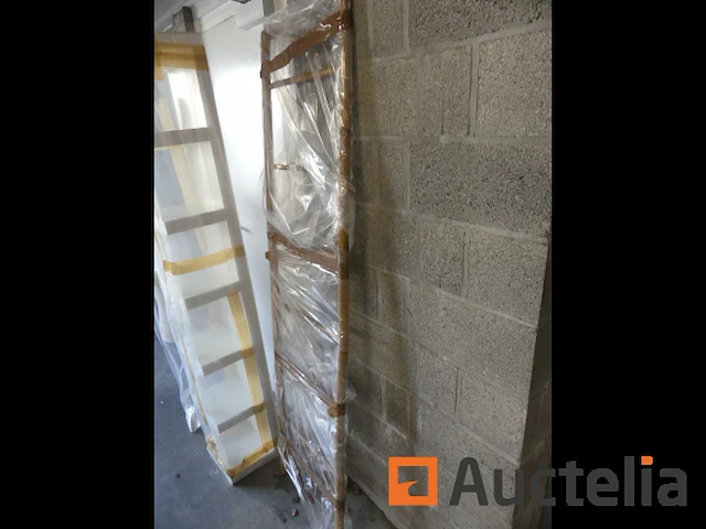 Display met 6 niveaus en 1 bamboeladder - afbeelding 4 van  7