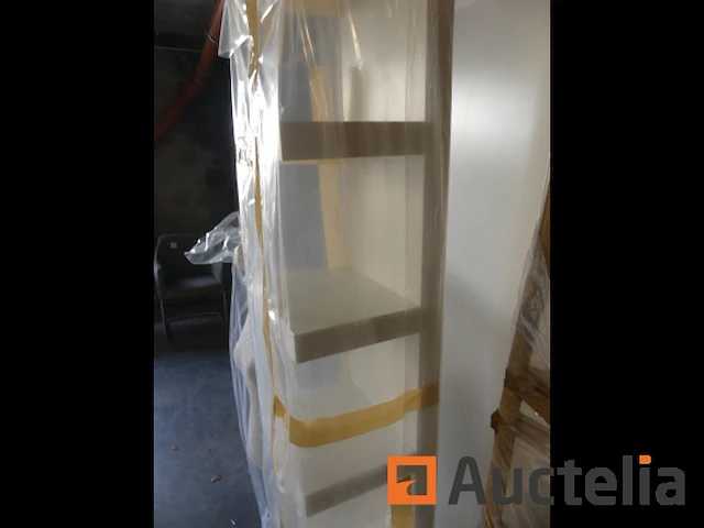 Display met 6 niveaus en 1 bamboeladder - afbeelding 6 van  7