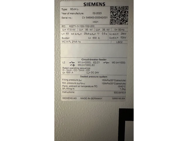 Distribution room mv siemens - afbeelding 7 van  11