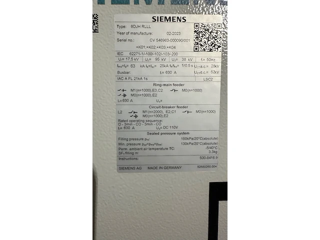 Distribution room mv siemens - afbeelding 11 van  11