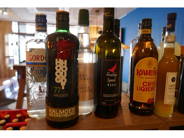 Diverse gebruikte en nieuwe flessen sterke drank + diverse items - afbeelding 3 van  10