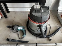 Diverse gereedschap w.o. steengzaag, schuifladder, tonstofzuiger, boormachine, werflampen, tegelsnijder, enz (19,27,30,32,34,35,36,37,38,39,46,54,55) - afbeelding 26 van  29