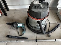 Diverse gereedschap w.o. steengzaag, schuifladder, tonstofzuiger, boormachine, werflampen, tegelsnijder, enz (19,27,30,32,34,35,36,37,38,39,46,54,55) - afbeelding 27 van  29
