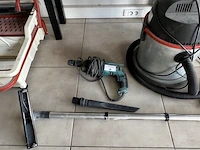 Diverse gereedschap w.o. steengzaag, schuifladder, tonstofzuiger, boormachine, werflampen, tegelsnijder, enz (19,27,30,32,34,35,36,37,38,39,46,54,55) - afbeelding 28 van  29