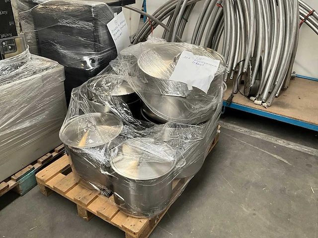 Diverse grote rvs kookpotten (10x) - afbeelding 7 van  9