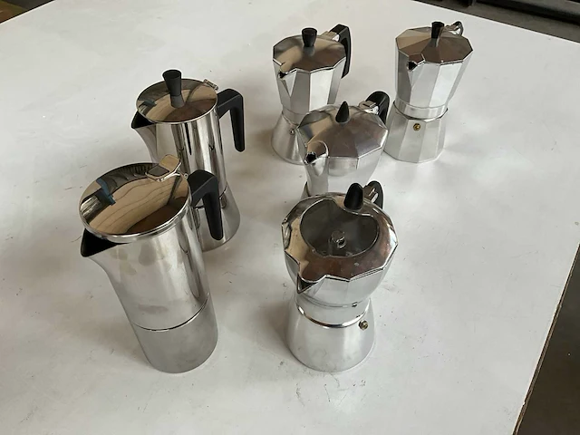 Diverse koffie percolators (6x) - afbeelding 2 van  4