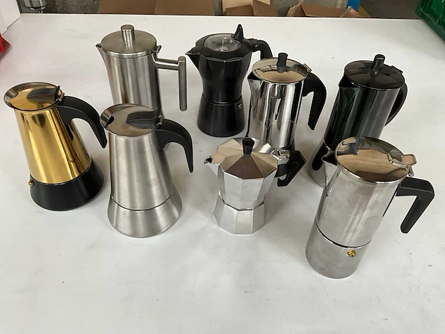 Diverse koffie percolators (8x) - afbeelding 1 van  6