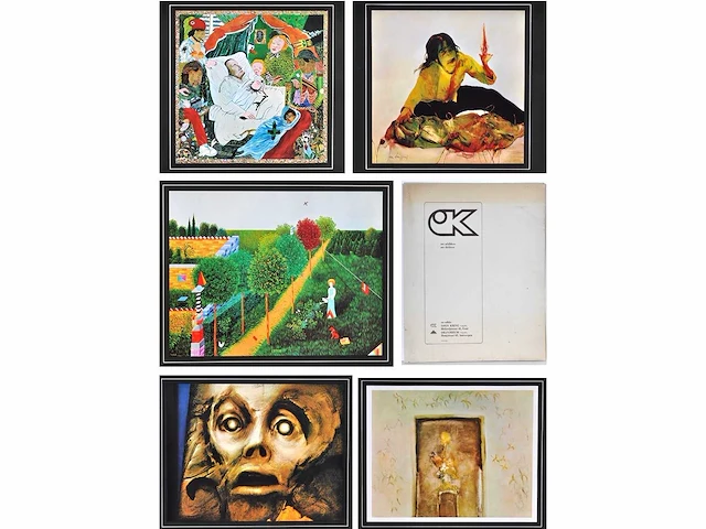 Diverse kunstenaars - 5 prints en 6 gedichten - kunstmap - afbeelding 1 van  26