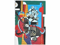 Diverse kunstenaars - lot van 10 kunstwerken - verschillende technieken - afbeelding 7 van  40