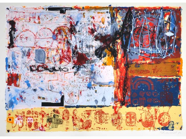 Diverse kunstenaars - lot van 10 kunstwerken - verschillende technieken - afbeelding 11 van  40