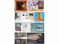 Diverse kunstenaars - lot van 10 kunstwerken - verschillende technieken - afbeelding 1 van  40
