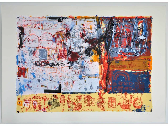 Diverse kunstenaars - lot van 10 kunstwerken - verschillende technieken - afbeelding 13 van  40