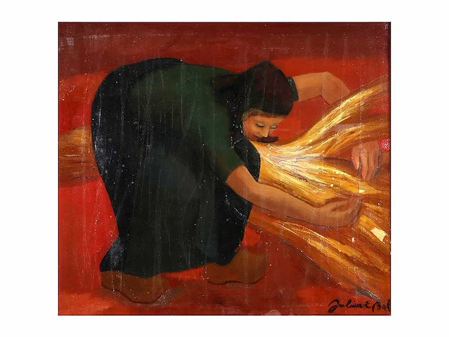 Diverse kunstenaars - lot van 10 kunstwerken - verschillende technieken - afbeelding 12 van  40