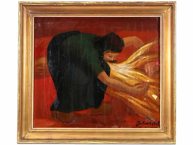 Diverse kunstenaars - lot van 10 kunstwerken - verschillende technieken - afbeelding 34 van  40