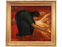 Diverse kunstenaars - lot van 10 kunstwerken - verschillende technieken - afbeelding 34 van  40