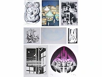 Diverse kunstenaars - lot van 8 - verschillende technieken - afbeelding 1 van  29