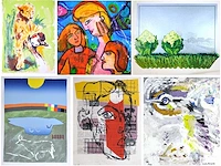 Diverse kunstenaars – o.a. harrie gerritz - 6 stuks!