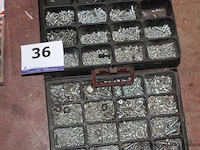 Diverse materiaalkoffertjes inh wo. schroeven, koperen ringen, etc - afbeelding 4 van  4