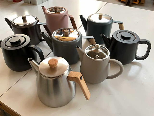 Diverse rvs thee potten (8x) - afbeelding 5 van  8