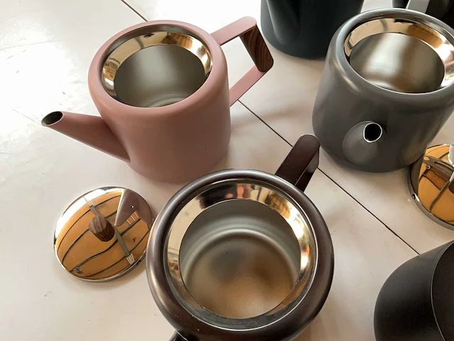 Diverse rvs thee potten (8x) - afbeelding 7 van  8