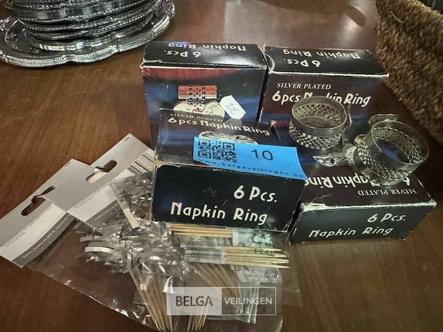 Diverse servetten ringen verzilverd - afbeelding 1 van  3