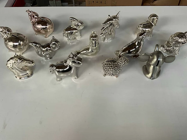 Diverse verzilverde spaarpotten (13x) - afbeelding 7 van  9