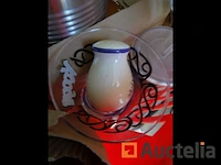 Diversen partij: thermo, karaf, glazen, tupperware, ijscoupes, 6 trappistenglazen, skimmer, messen, documentbreker - afbeelding 11 van  12