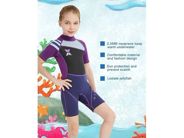 Dive&sail kids shorty wetsuits m - afbeelding 2 van  2