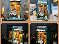 Diy book nook kit, miniatuurhuis met ledlicht - afbeelding 4 van  4