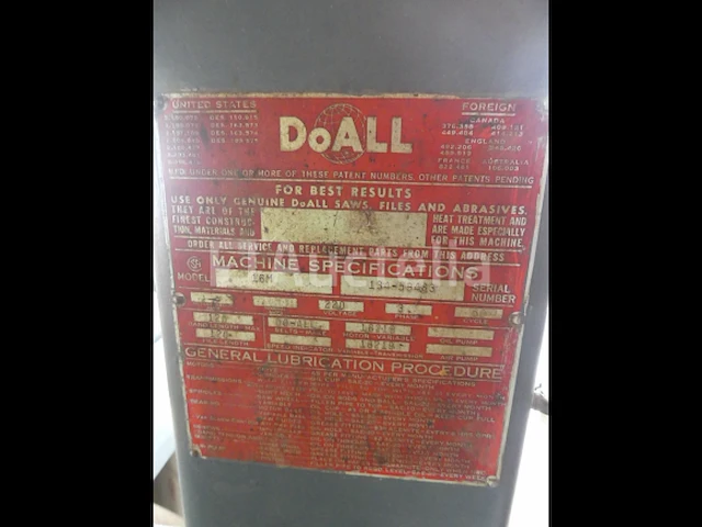 Doall 16m lintzaag - afbeelding 13 van  16