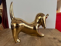 Dog chrome gold h21cm x l26cm - afbeelding 2 van  2